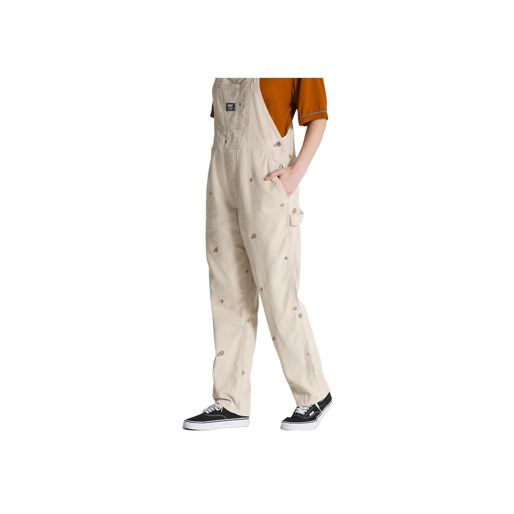 Vans Letter Logo Patch Straight Leg Overalls Women Overalls Off-White VN00074W2N1