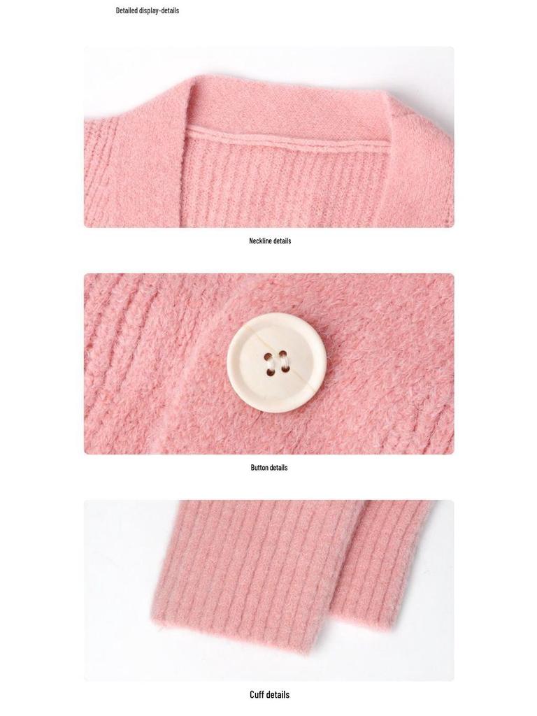 2025 Herbst Damen Lockerer Cardigan Pullover - Lässiger Kurzstrickwaren Trend