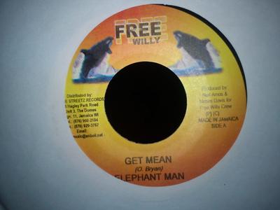 7-Zoll Schallplatte ELEPHANT MAN, ARTHUR ROBINSON - Get Mean / Pop Up NONE Free Willy Jamaica Reggae, Ska & Dub Gebraucht