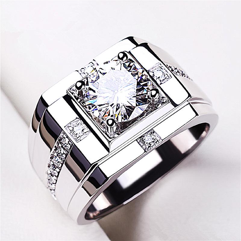 Silver Ring 5A Zircon For Men Women Wedding Fine Jewelry Accessories Party Gift Fashions