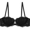 New popular French tube top strapless underwear women's suit thin big breasts show small lace gathering sexy bra cover