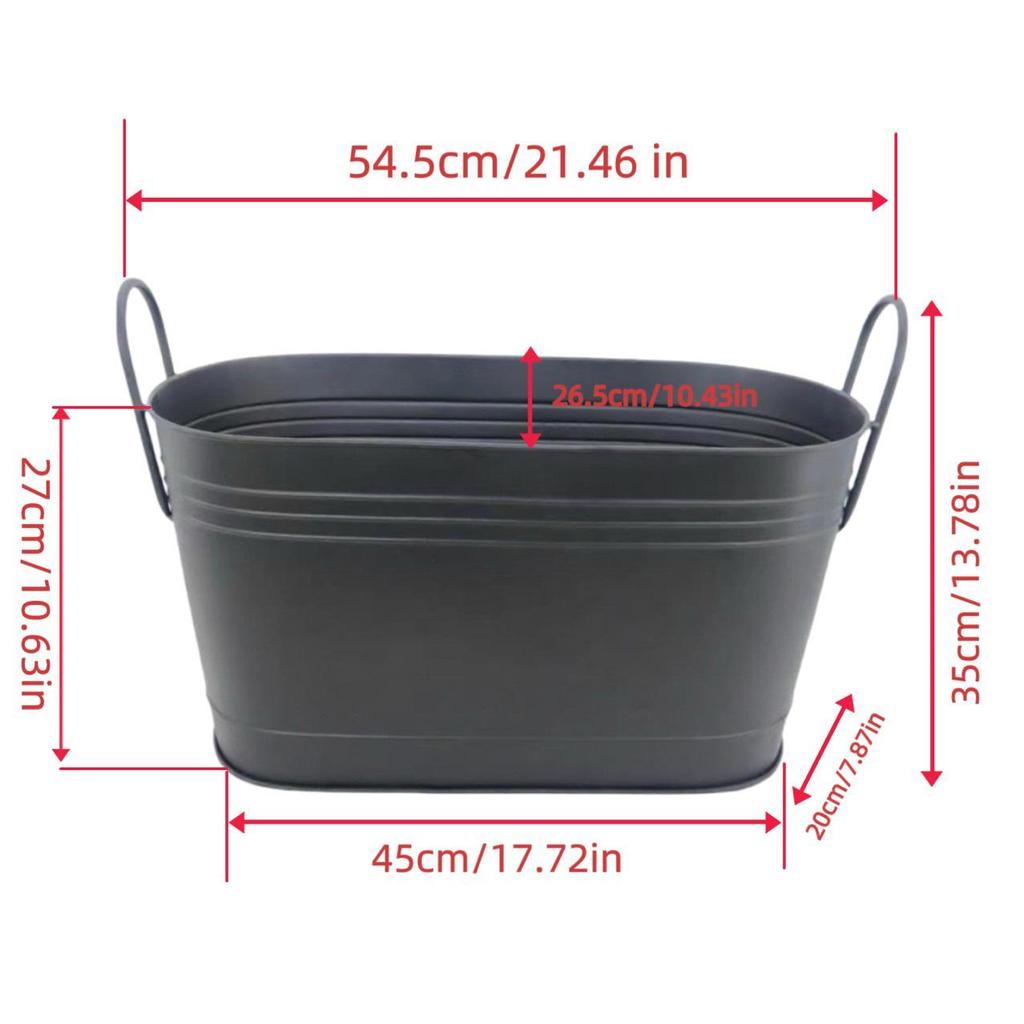 Extra Stor Oval Kol- och Vedhink - Matt Svart Eldstadsaccessoar.