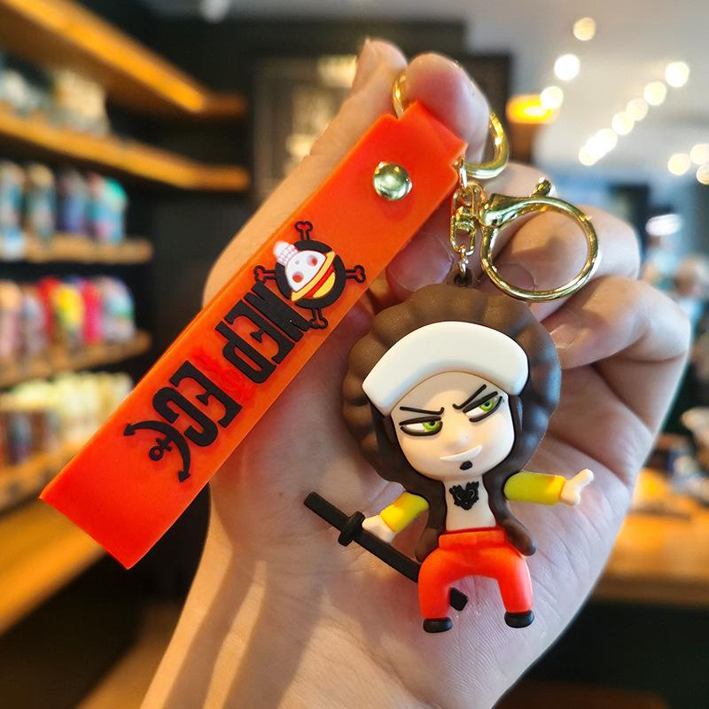 Cartoon Knit Luffy & Zoro Keychain Pendant