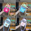 Cute Cartoon Children's New Square Straw Cup Portable With Strap High Value Student Water Bottle Large Capacity Wholesale 980ml