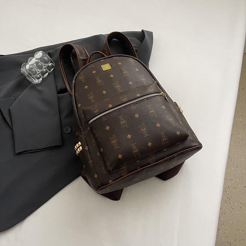 Premium sense retro versatile backpack women's new niche design student bag large capacity backpack