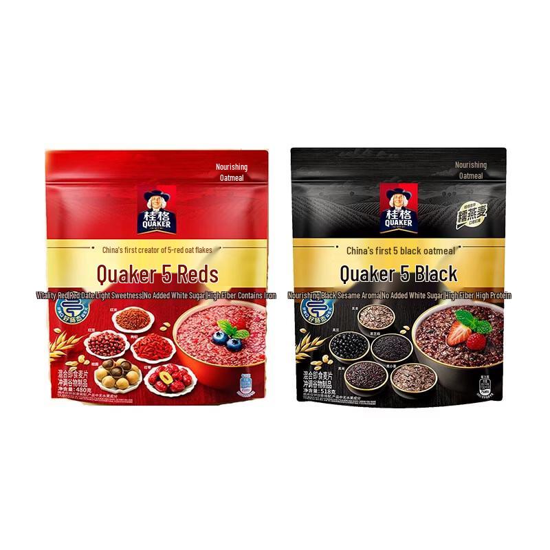 Quaker Mixed Instant Oatmeal 5 Black & 5 Red Combo