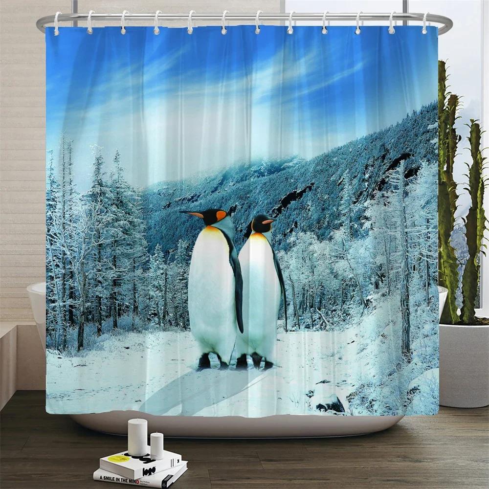 Cartoon Animal Shower Curtain, Bathtub, Bathroom Waterproof Partition Decorative Curtain, With 12 Hooks Can Be Customized