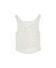 LMR Two-Way Lace Shirred Layered Short Sleeve T-Shirt Cream / Cream