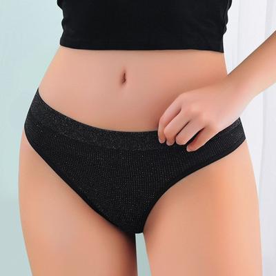 Women Panties Seamless Low Waist Elastic Good Breathability Underpants Butt-lifted Solid Color