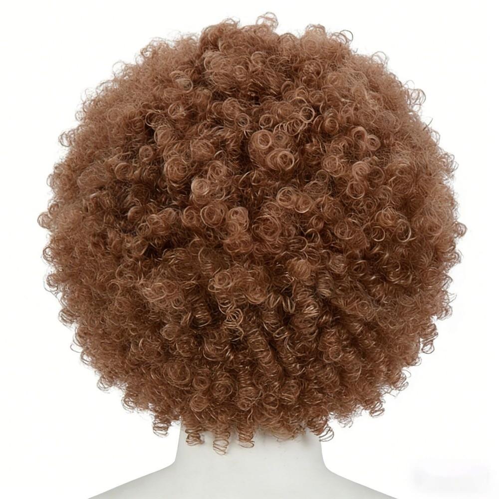 Capelli Ricci Ondulati Corti Colorati Resistenti al Calore Tifoso di Calcio Che Indossa Parrucche Halloween