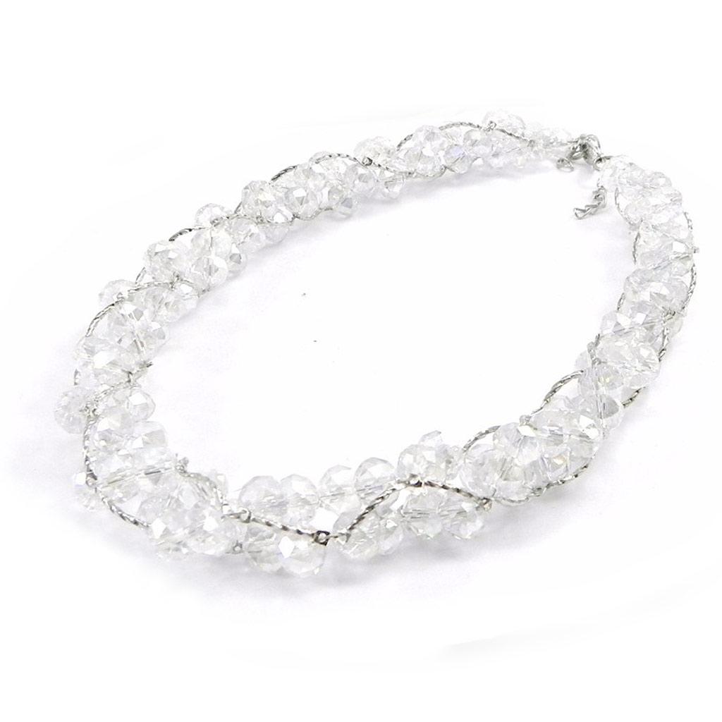 Les Trésors De Lily [I2762] - Designer Long Necklace 'Sissi' Crystal White