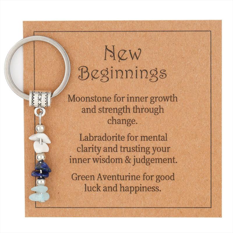 1 Piece Handmade Red Agate Card Combination Pendant Keyring  Natural Stone Beads String Keychain Gifts