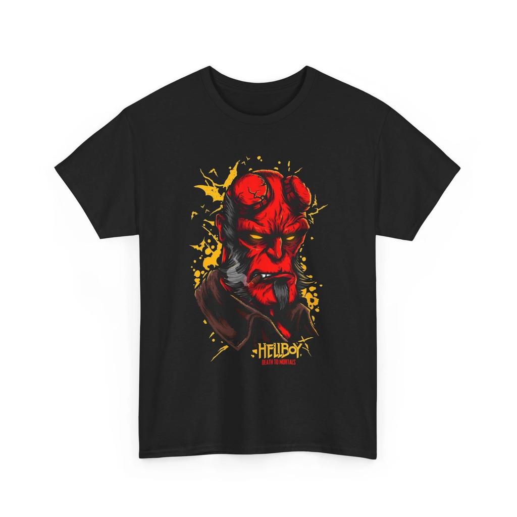 Hellboy Tee Cool Comic Book Graphic TShirt Superhero Costume Cosplay Top streetwear