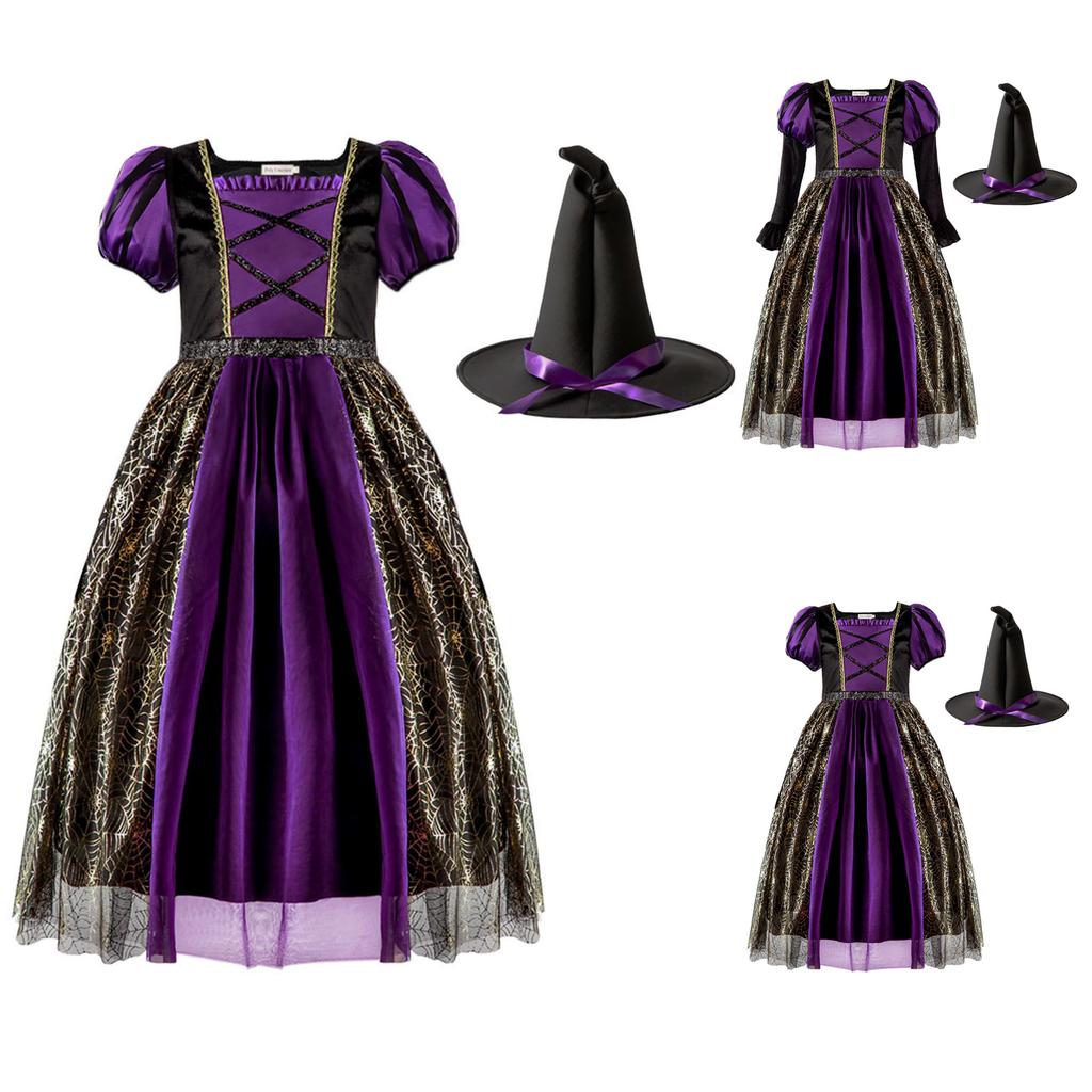 Kids Halloween Witch Costume Set for Role Play