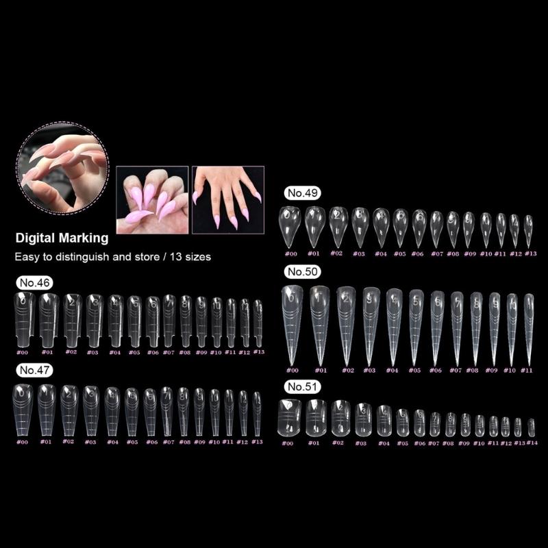 Professional Nail Double Forms ABS Crystal Tip For Quick Length Extension Durability At Home Salon Manicure Nail Mold