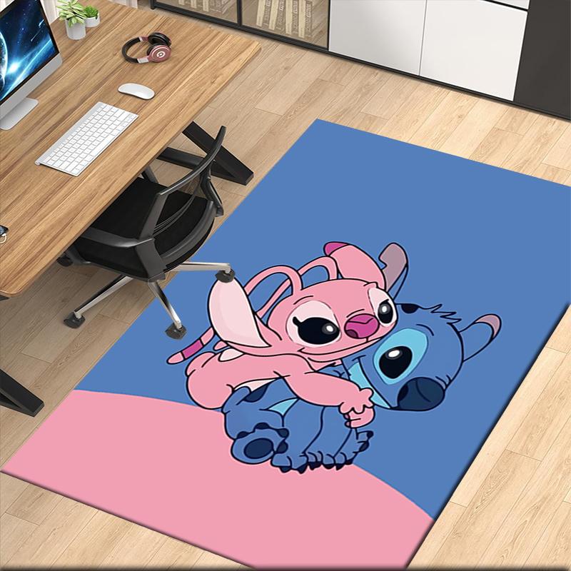 Stitch Printed Carpet, for Office Chair Living Room Bedroom Kitchen Room Decor Gifts.
