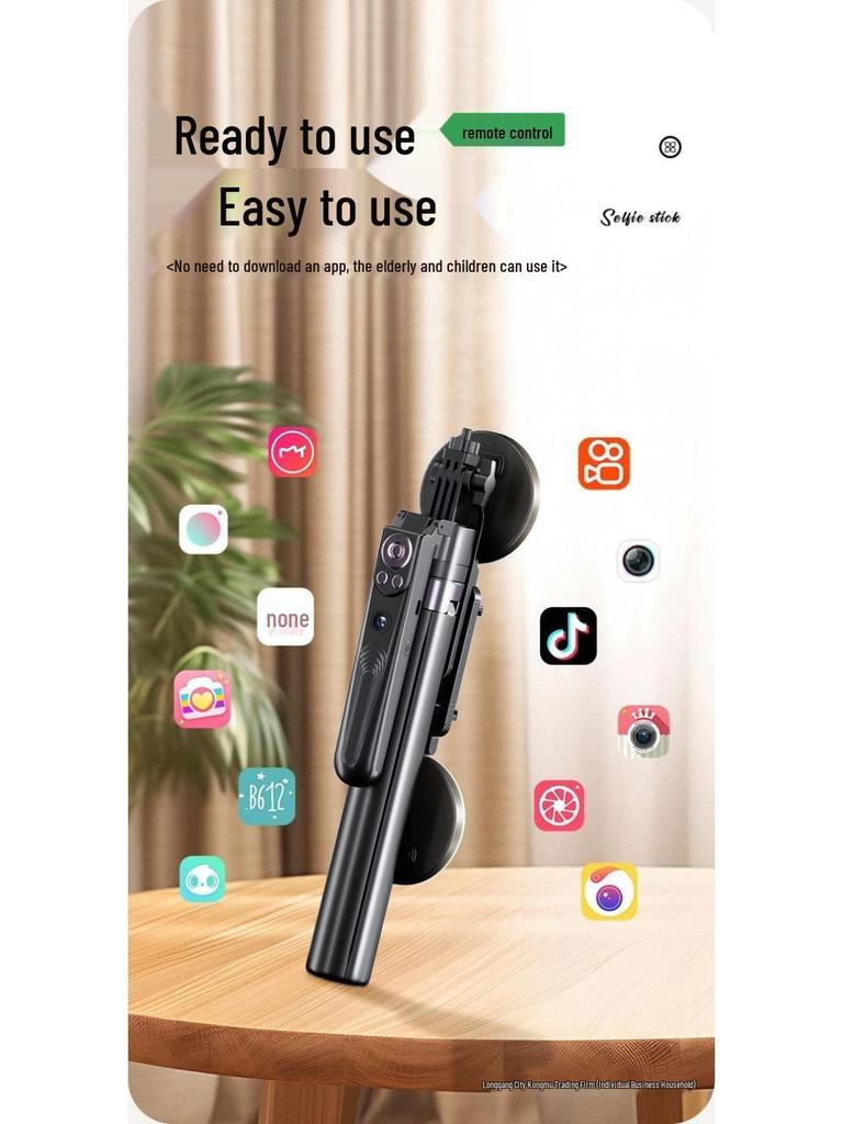 AI-Enhanced 360° Auto-Tracking Gimbal Selfie Stick with Face & Dance Tracking, Anti-Shake Stabilization