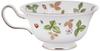 Wedgwood Wild Strawberry Porcelain Teacup and Saucer In Peony (Parallel Import)