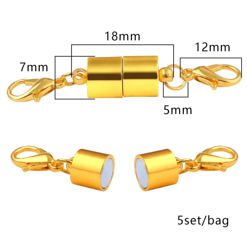 2/5 Stück Verschlüsse, Zubehör, magnetischer Hummer für Halskette, Armband, Hummerkugelhaken