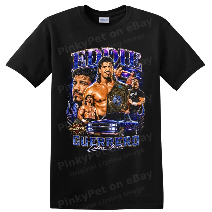 Eddie Guerrero Wrestling T-shirt Latino Heat Lowrider Champion Grafisk Kunst T-shirt