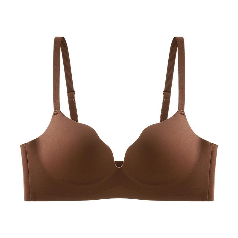 Women Seamless Push Up Gathering Shaping Anti Sagging Side Support Bra