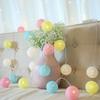 3CM Cotton Balls String Lights Garland Fairy Street Lights Christmas Decorations for Home Outdoor Wedding Garden Patio Lights