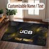 Custom Rug JCB Pattern Print Name Text Soft Non‑Slip Floor Carpet for Home Indoor Decoration