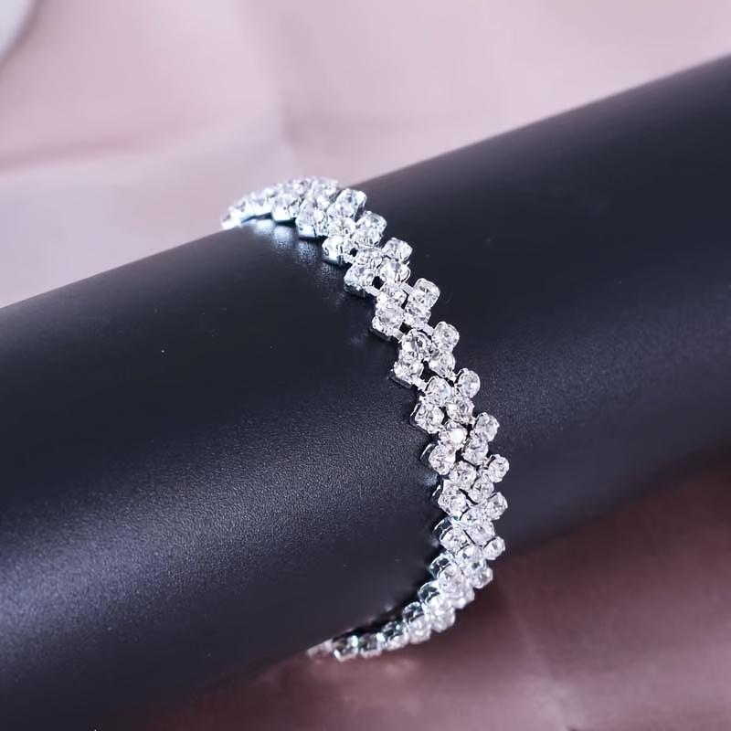 Shining Rhinestone Bracelet Women's Party Style Bracelet Elegant Gift Bracelet