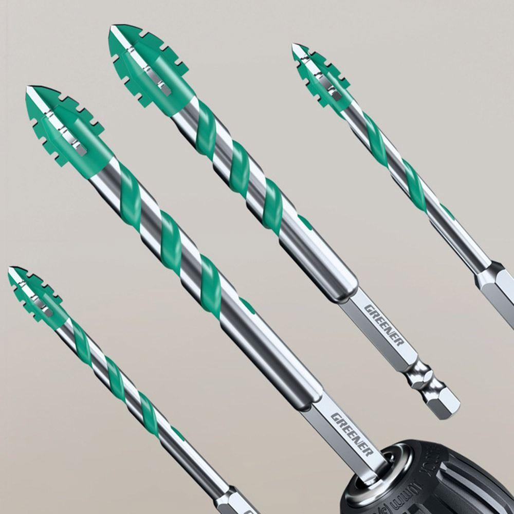 Zoubkovaný vrták na dlaždice Čtyřbřitá šestihranná stopka Sada vrtáků Excentrický vrták Vrtací nástroj