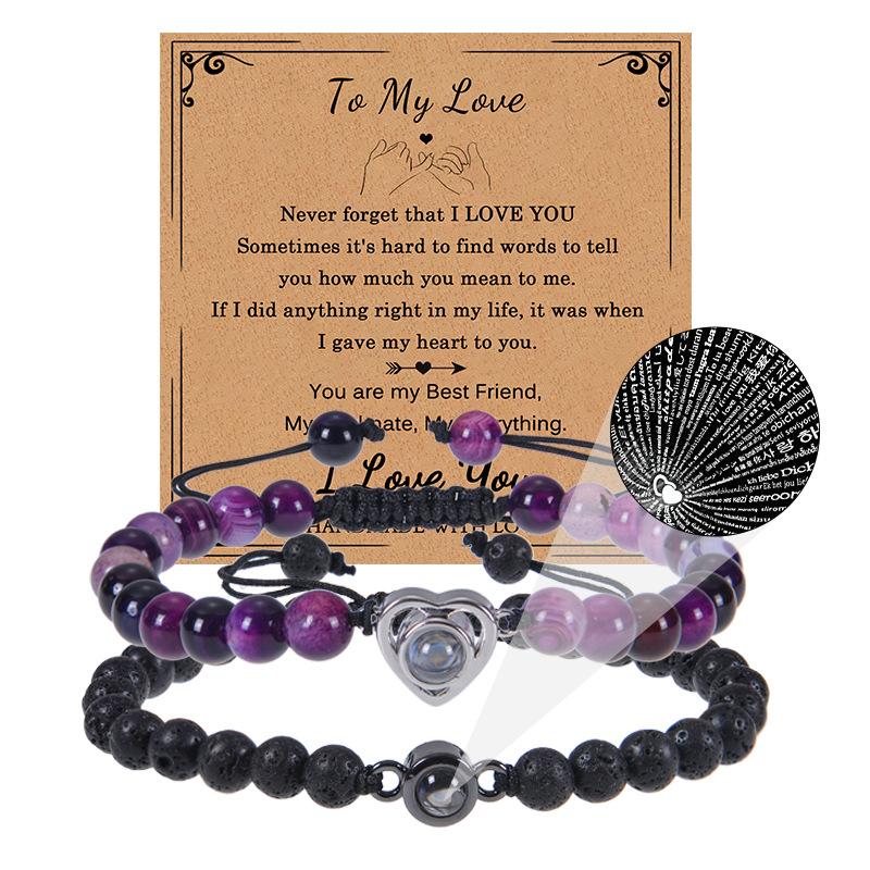 JYL TS Bracelet Custom Photo  Faceted Beads Preserves Memories & Love