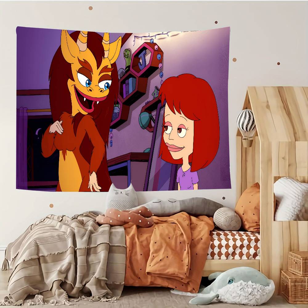 BBig Mouth Cartoon Tapestry Customizable Tapestries Of Various Styleswall Hangings Celebrity Photo Printingwall Hangings