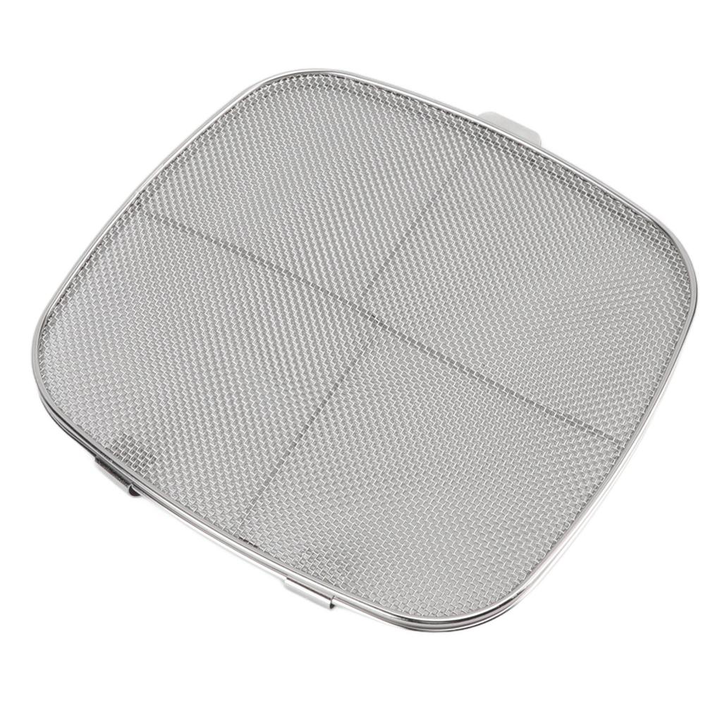 Fryer Splatter Screen 304 Stainless Steel Double Deck Fryer Splatter Shield for Oval Barbecue Machine Home