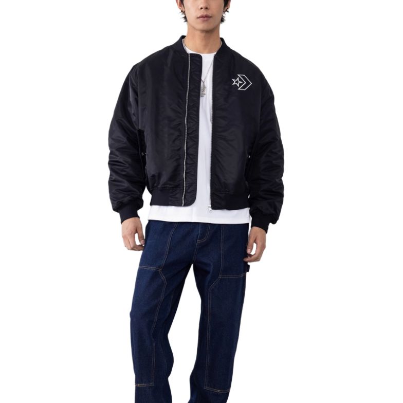 Converse Jackets Unisex Black Baseball Collar Moderate Other UCJ147-023