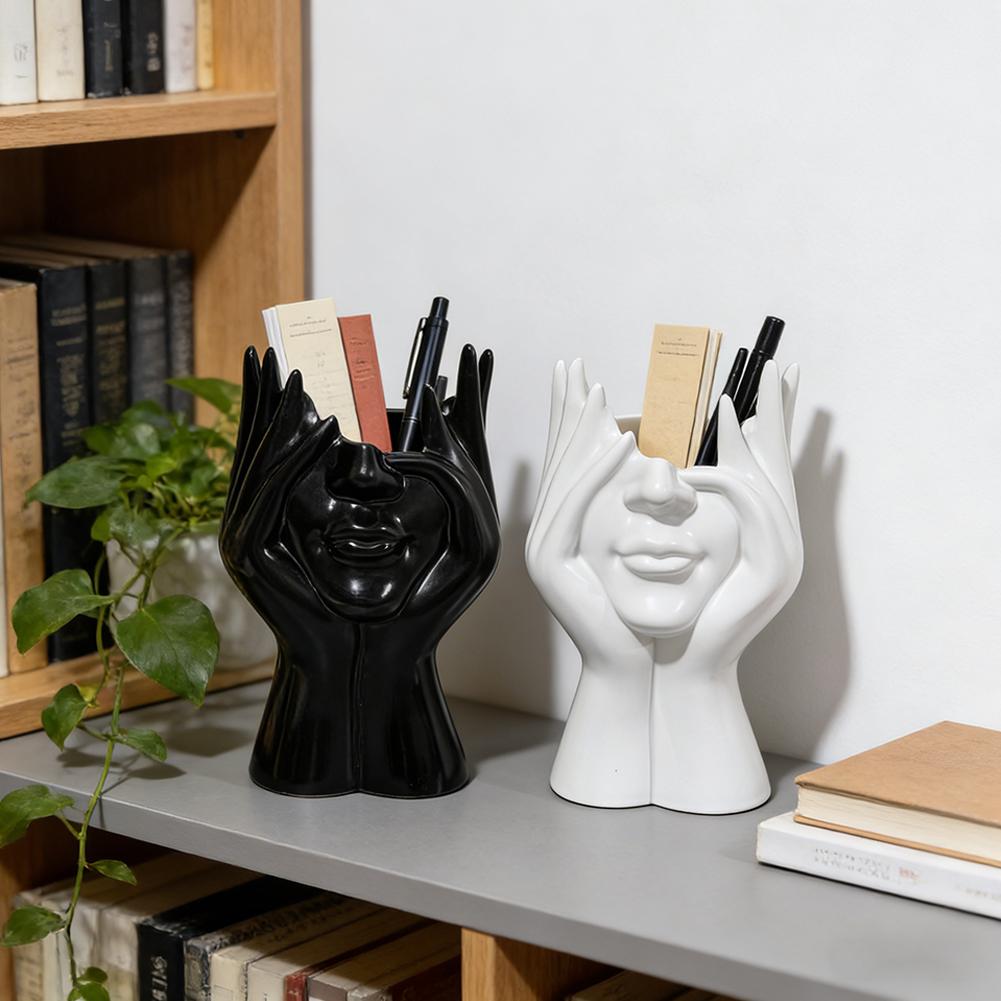 1/2CS Creative Human Body Art Styling Office Supplies Desktop Multifunctional Storage Pen Holder Makeup Brush Holder Decoration