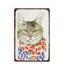 Cute Animal Funny Cat Metal Signs Vintage Metal Sign Painting Plate for Bar Club Pet Shop Decor Retro Poster Wall Decor Painting