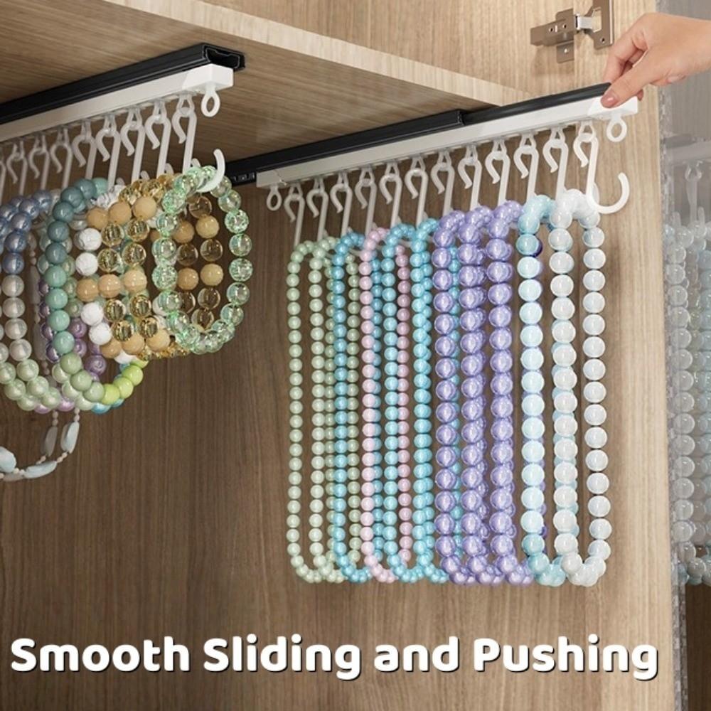Stainless Steel Wall-mounted Jewelry Display Plastic Bracelet Necklace Watch Key Storage Cabinet