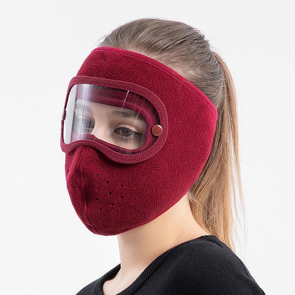 Getinfit Winter Extended Fleece Warm Mask Fleece Riding Windproof High Definition Goggles Hanging Ear Anti Fog And Dust Mask