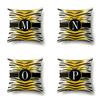 Polyester Pillow Case Leopard Print Decorative Home Bedside Cushion Cover 26 English Letter Printed Pillow Case
