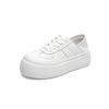 Thick-soled Little White Shoes Women's Spring and Summer Thin Leather Breathable and Comfortable Casual Shoes Two Wear Shallow Mouth