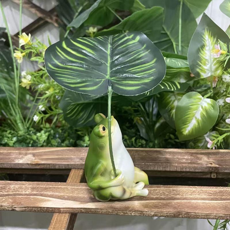Liście Cieszące Się Chłodem Symulowane Ozdoby Żabie Akwarium Mikro-Krajobraz Ozdoby Domowe Balkon Dziedziniec Rzemiosło