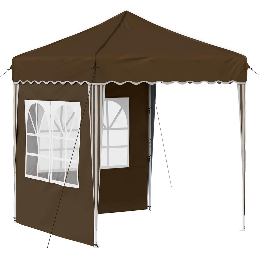 Pop Up Party Tent 195 X 195 X 245 Cm Taupe Oxford Fabric