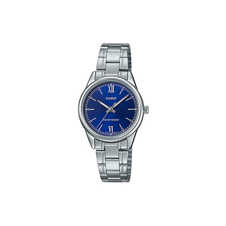 CASIO Women s Standard Series Blue Watch LTP-V005D-2B2 LTP-V005D-2B2 Silver Blue Watch Dial