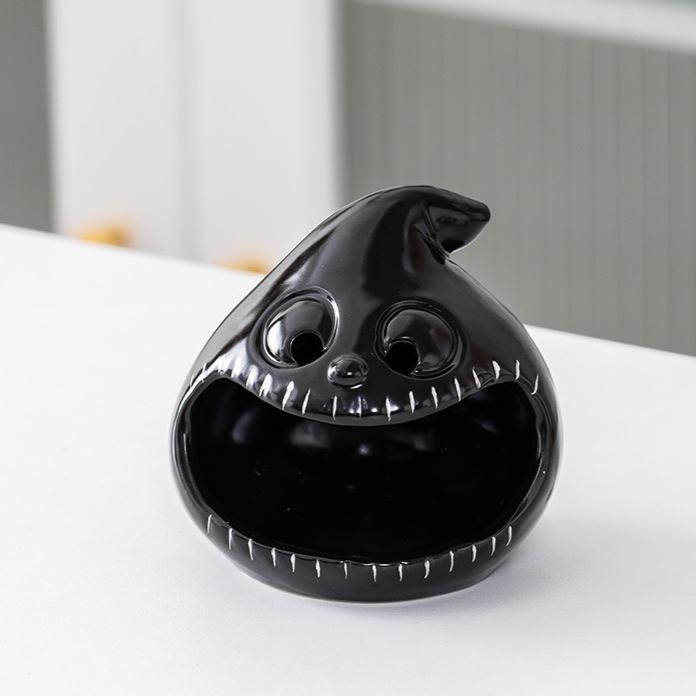 

Candlestick Pumpkin Halloween Funny Ceramic Aromatherapy Candle Stand Home Party Atmosphere Accessories Desktop Decoration 1PC