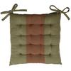 Padded Cotton Chair Cushion 40x40x5 Cm NATALIA Green, by Soleil D'ocre