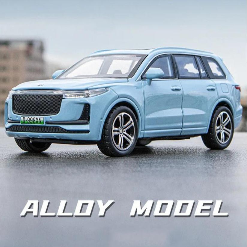 1/32 Přední ideální ONE EV slitina odlévaná z tlakového odlitku auta Model hračka Simulace vozidla Zatahovací zvuk Světelná kolekce Hračka pro děti Dárky