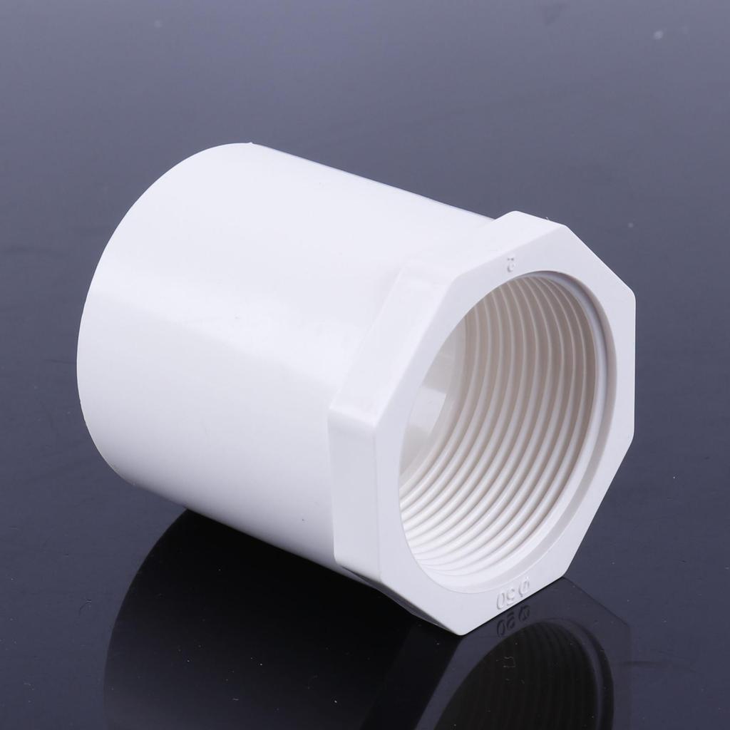 UPVC Female Threaded Water Supply Pipe Fittings, 20mm Straight, PVC, White/Gray