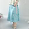 Chinese Tang Dynasty Style Hanfu Printed Tang Robe Top Waist Skirt Modified Daily Suit For Women