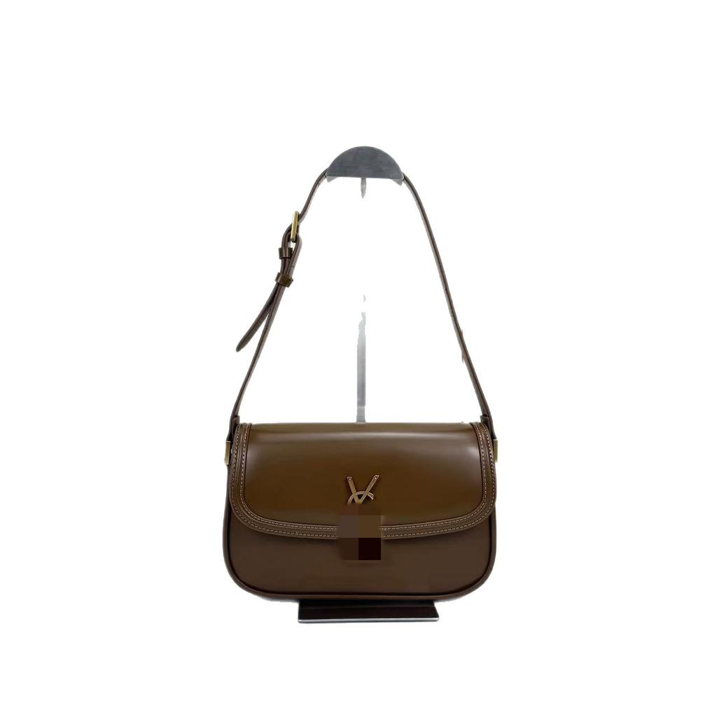 25 new BOX tofu bag single shoulder diagonal span underarm women's bag retro versatile small square bag cowhide women's bag