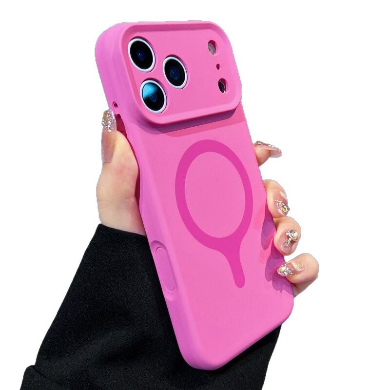 Applicable iPhone17ProMax Magnetic Mobile Phone Case True Liquid Silicone Yuan Qi Sen Lin Apple 16 Protective Case Batch