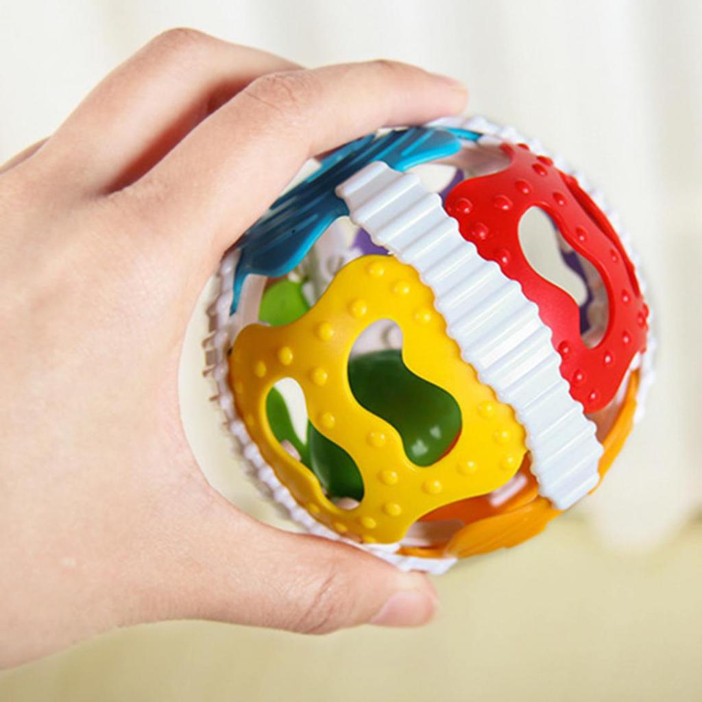 Colorful Rattle Plastic Hand Bell Grip Ball Funny Newborn Baby Infant Toy Gift